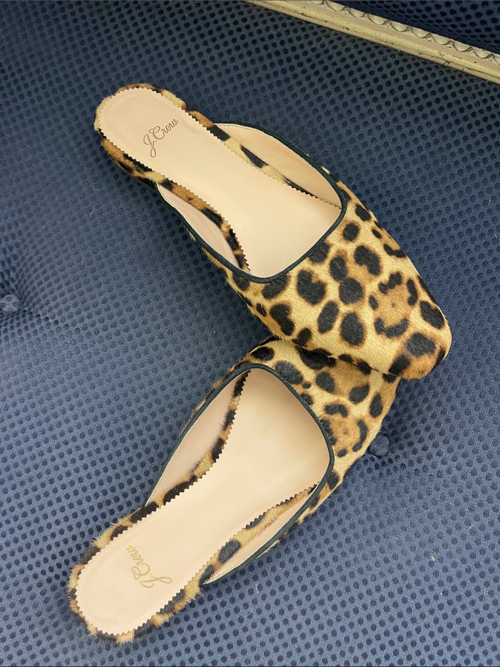 Leopard Print Women’s Slip-On Flats - Tan/Black. Jcrew - Picture 4 of 4